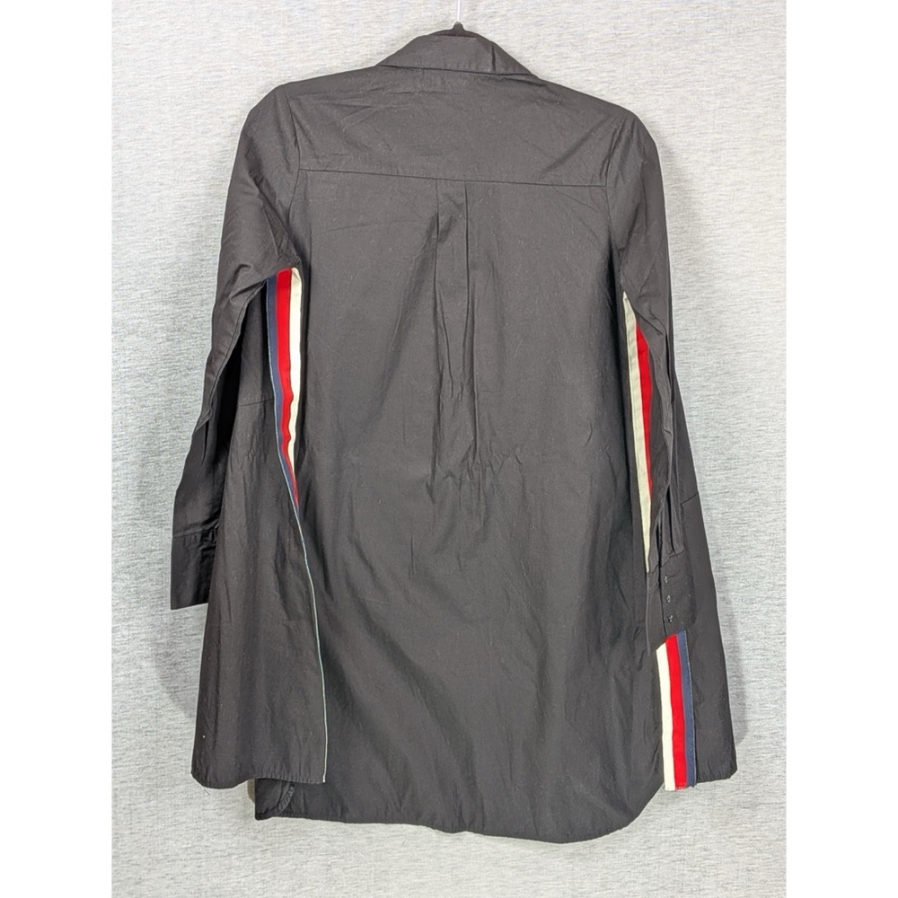 Revamped Long Sleeve Shirt Dress with Side Stripes - Picture 4 of 9